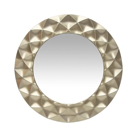 Glam Mirror - 18 Round, Light Gold Finish